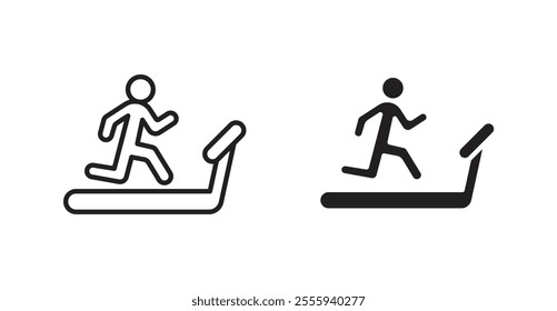 Treadmill flat simple vector symbols illustration.