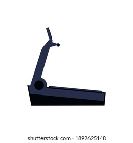 Treadmill In Flat Style. Isolated 2d Vector