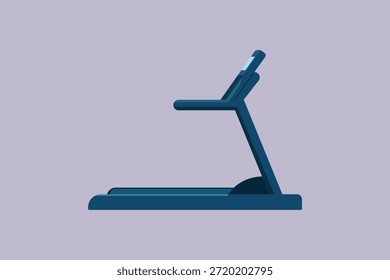 Propiedad del gimnasio de la cinta de correr. Concepto de la propiedad del gimnasio. Ilustración vectorial plana coloreada aislada