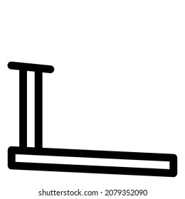 treadmill icon with black outline style