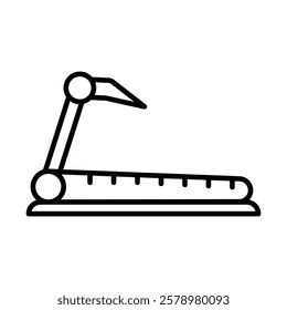 Treadmill icon Black and white logo