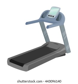 Treadmill icon cartoon.