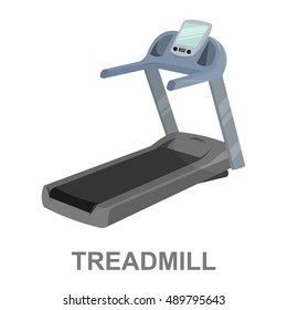 Treadmill icon cartoon. Single sport icon from the big fitness, healthy, workout set.