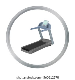 Treadmill icon cartoon. Single sport icon from the big fitness, healthy, workout cartoon.