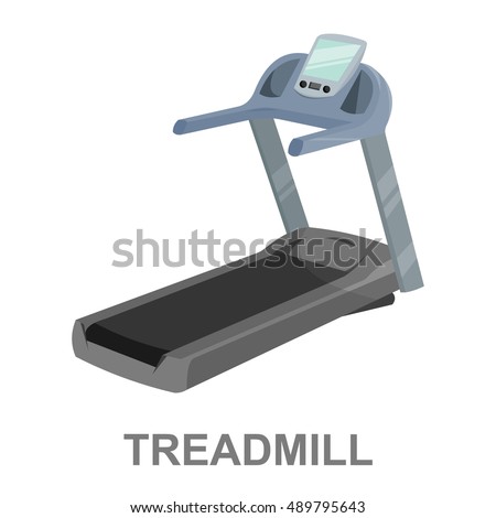 Treadmill icon cartoon. Single sport icon from the big fitness, healthy, workout set.