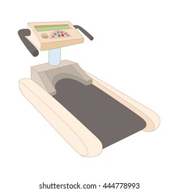 Treadmill icon in cartoon style isolated on white background. Simulators symbol