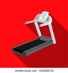 Treadmill icon flate. Single sport icon from the big fitness, healthy, workout flate.