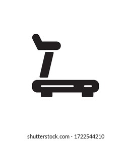 ilustración vectorial de glifo de icono de cinta rodante. Icono de fitness aislado en fondo blanco