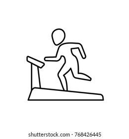 treadmill icon illustration isolated vector