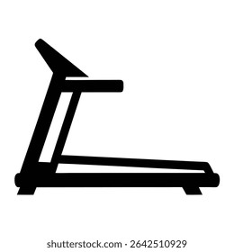 Icono de la cinta de correr aislado en el fondo blanco