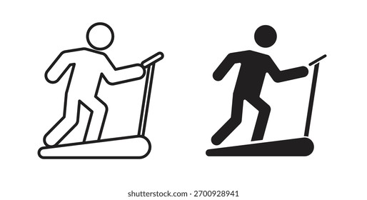 Treadmill icon line. eps 10 vector illustration