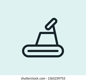 Treadmill icon line isolated on clean background. Treadmill icon concept drawing icon line in modern style. Vector illustration for your web mobile logo app UI design.