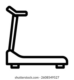 Treadmill icon line style transparent