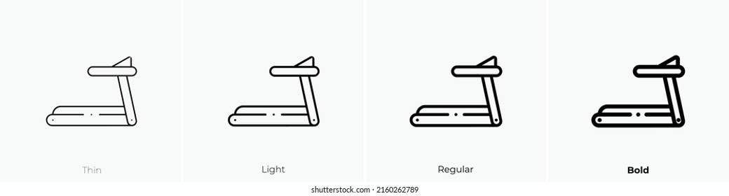 treadmill icon. Linear style sign isolated on white background. Vector illustration.