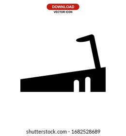 treadmill icon or logo isolated sign symbol vector illustration - high quality black style vector icons
