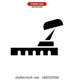 treadmill icon or logo isolated sign symbol vector illustration - high quality black style vector icons
