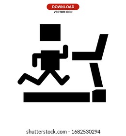 treadmill icon or logo isolated sign symbol vector illustration - high quality black style vector icons

