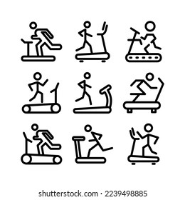treadmill icon or logo isolated sign symbol vector illustration - Collection of high quality black style vector icons
