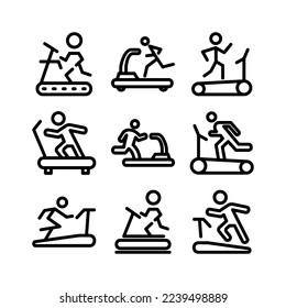 treadmill icon or logo isolated sign symbol vector illustration - Collection of high quality black style vector icons
