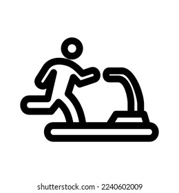 treadmill icon or logo isolated sign symbol vector illustration - high quality black style vector icons
