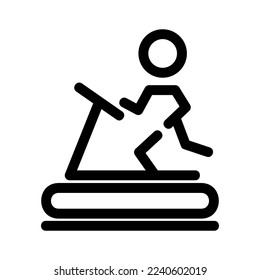treadmill icon or logo isolated sign symbol vector illustration - high quality black style vector icons

