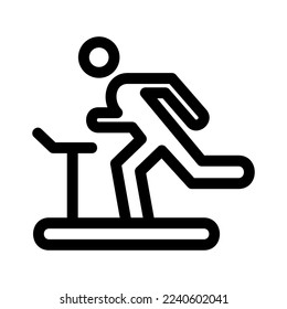 icono de la cinta de correr o logotipo símbolo de signo aislado ilustración vectorial - iconos vectoriales de estilo negro de alta calidad
