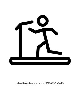 treadmill icon or logo isolated sign symbol vector illustration - high quality black style vector icons