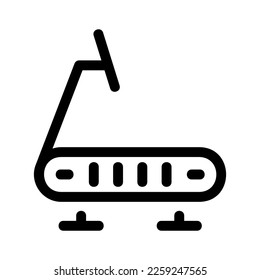 treadmill icon or logo isolated sign symbol vector illustration - high quality black style vector icons