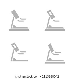 treadmill icon on white background, vector illustration