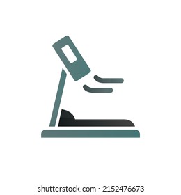 treadmill icon on white background, vector illustration
