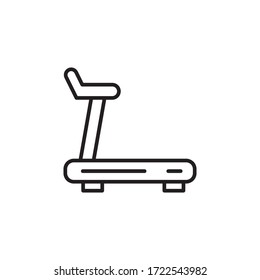 treadmill icon outline design vector illustration. fitness icon isolated on white background