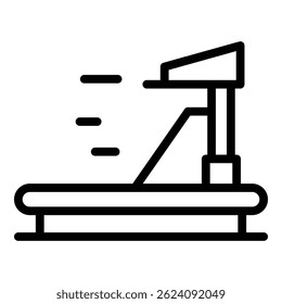 Vector de contorno de icono de cinta de correr. Médico deportivo. Médico