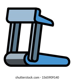 Treadmill icon. Outline treadmill vector icon for web design isolated on white background