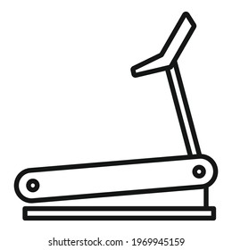 Treadmill icon. Outline Treadmill vector icon for web design isolated on white background