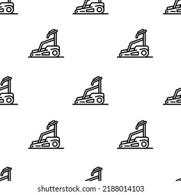 treadmill icon pattern. Seamless treadmill pattern on white background.