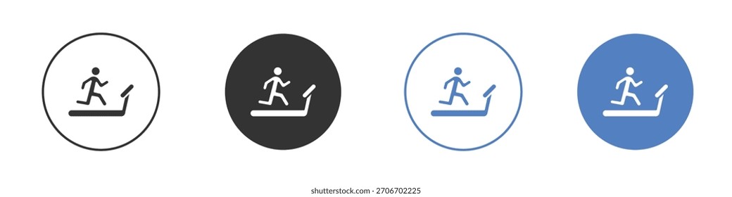 Pictograma del icono de la cinta de correr para su diseño del Sitio web, logotipo