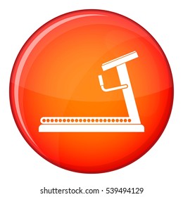 Treadmill icon in red circle isolated on white background vector illustration