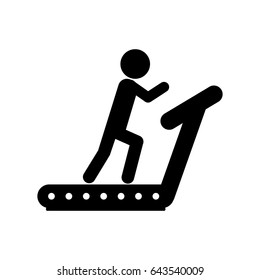 Treadmill icon. Running vector icon. Run workout vector.