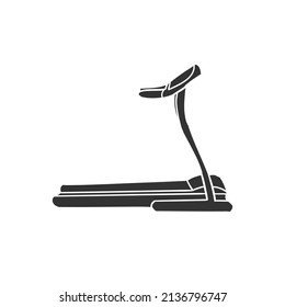 Treadmill Icon Silhouette Illustration Sport Machine Stock Vector ...