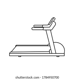 Treadmill icon . Sport and fitness symbol stock vector illustration. editable icon.
