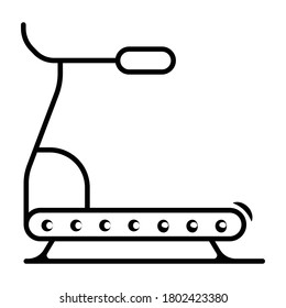 Treadmill icon. Treadmill symbol photo