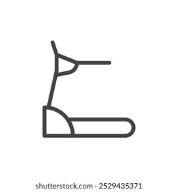 Icono de cinta de correr Símbolo de arte de contorno delgado