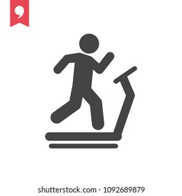 treadmill icon vector