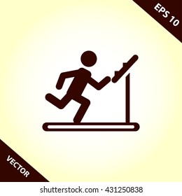 treadmill icon. treadmill vector illustration