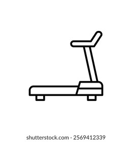 Treadmill icon Vector logo outline