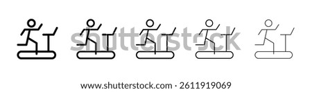 Treadmill icon Vector logo sign