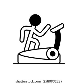 Treadmill icon vector stock illustration