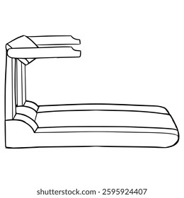 treadmill illustration hand drawn outline vector