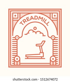 TREADMILL AND ILLUSTRATION ICON CONCEPT