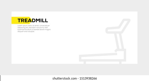 TREADMILL AND ILLUSTRATION ICON CONCEPT